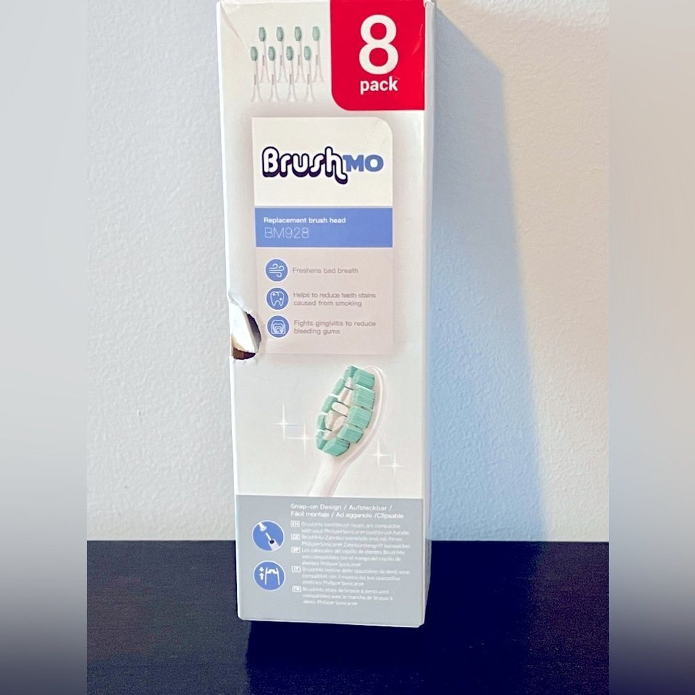 New! Never used! 8 pack Brushmo Sonicare replacement toothbrush heads!